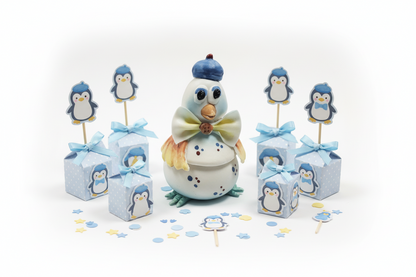 Bomboniere per bomboniere in porcellana con pinguino bambino # 6D1086
