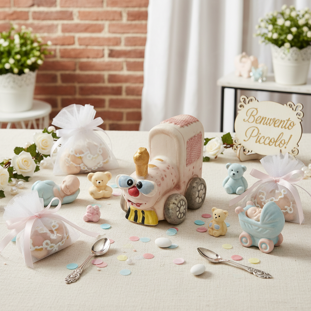 Porcelain Baby Train Party Favors #6D1669
