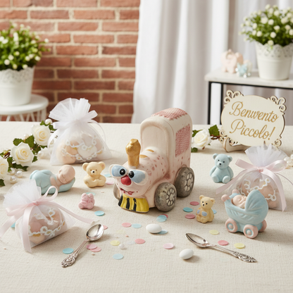 Porcelain Baby Train Party Favors #6D1669