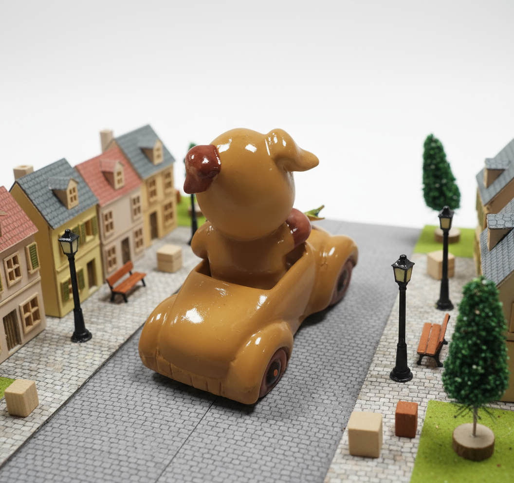 Favores de fiesta de bebé de porcelana #7D3072