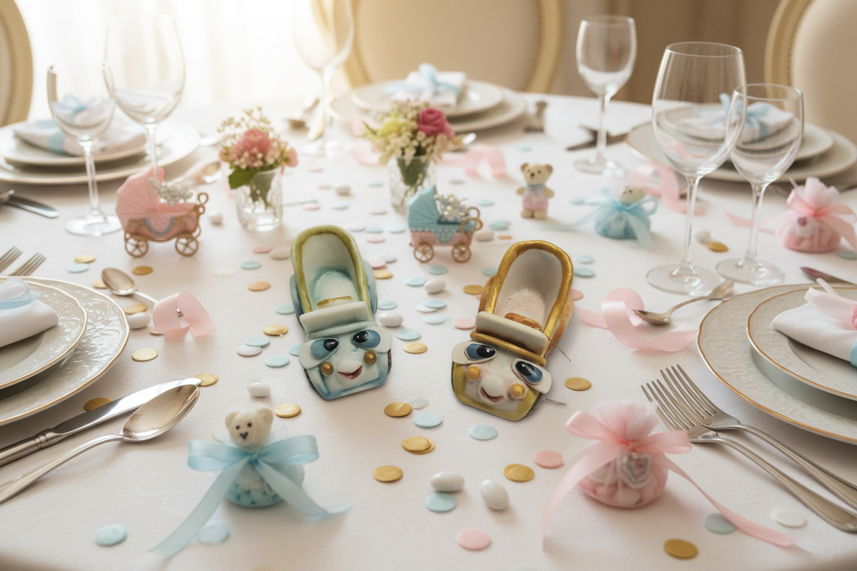 Bomboniera a tema auto in porcellana # 6D1672