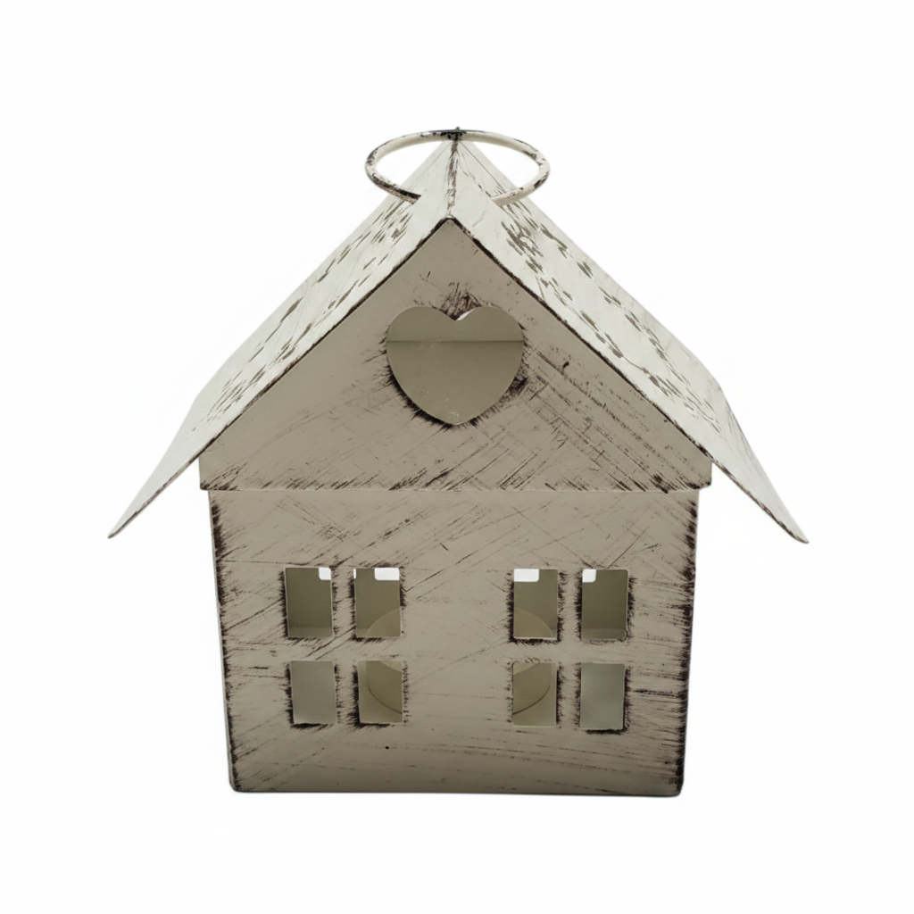 Lanterna in metallo Tea Light House # 34052