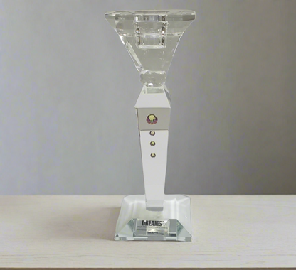 Italian 24 pct. Crystal Candle Holder w. Swarovski Elements #130245