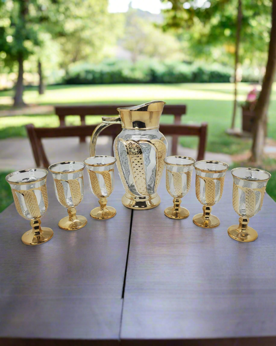 7-Piece Decanter and Glass Drinkware Set #JY444