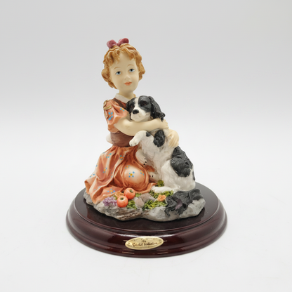 Ragazza in porcellana con cane GD-001