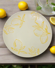 Load image into Gallery viewer, Cucina Italiana Lemon Design Dessert Plate 8&quot; L130074-456
