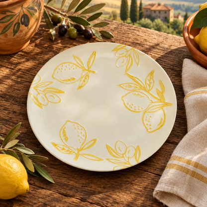 Cucina Italiana Lemon Design Dessert Plate 8" L130074-456