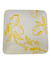 Load image into Gallery viewer, Cucina Italiana Lemon Design Square Dish Candy Dish 6&quot; L130824-456
