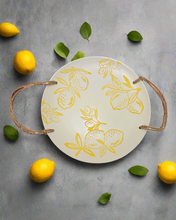 Load image into Gallery viewer, Cucina Italiana Lemon Design Dinner Serving Plate  W. Rope 10&quot; L130073-456
