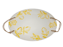 Load image into Gallery viewer, Cucina Italiana Lemon Design Oval Serving Platter 16 x 11 &quot; L132221-456
