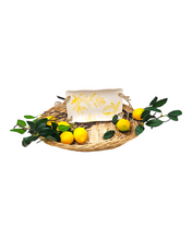 Load image into Gallery viewer, Cucina Italiana Lemon Design Rectangular Serving Plate W. Rope 8&quot; L130226-456
