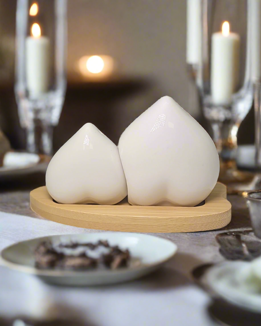 Sogno D' Oro Salt and Pepper Heart Shape  #SD061029