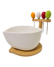 Load image into Gallery viewer, Sogno D&#39; Oro 5&quot; Heart Shape Serving Bowl W.Stand with Picks   #SD061059
