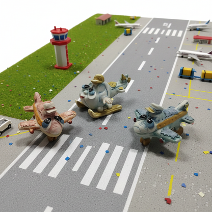 Favores de fiesta de helicóptero/avión de bebé de porcelana #7B2029