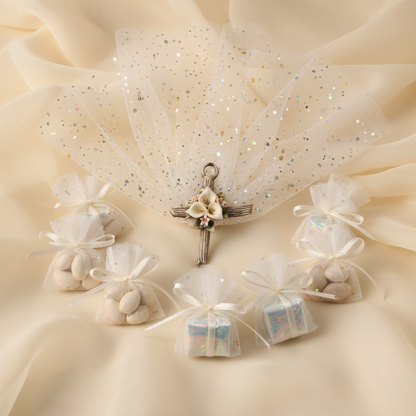 Porcelain Cross Pin for Decorating your Party Favor  #4F1331