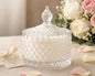 Marsiglia Collection Candle Jewelry Box Accented in White   DC24020-W