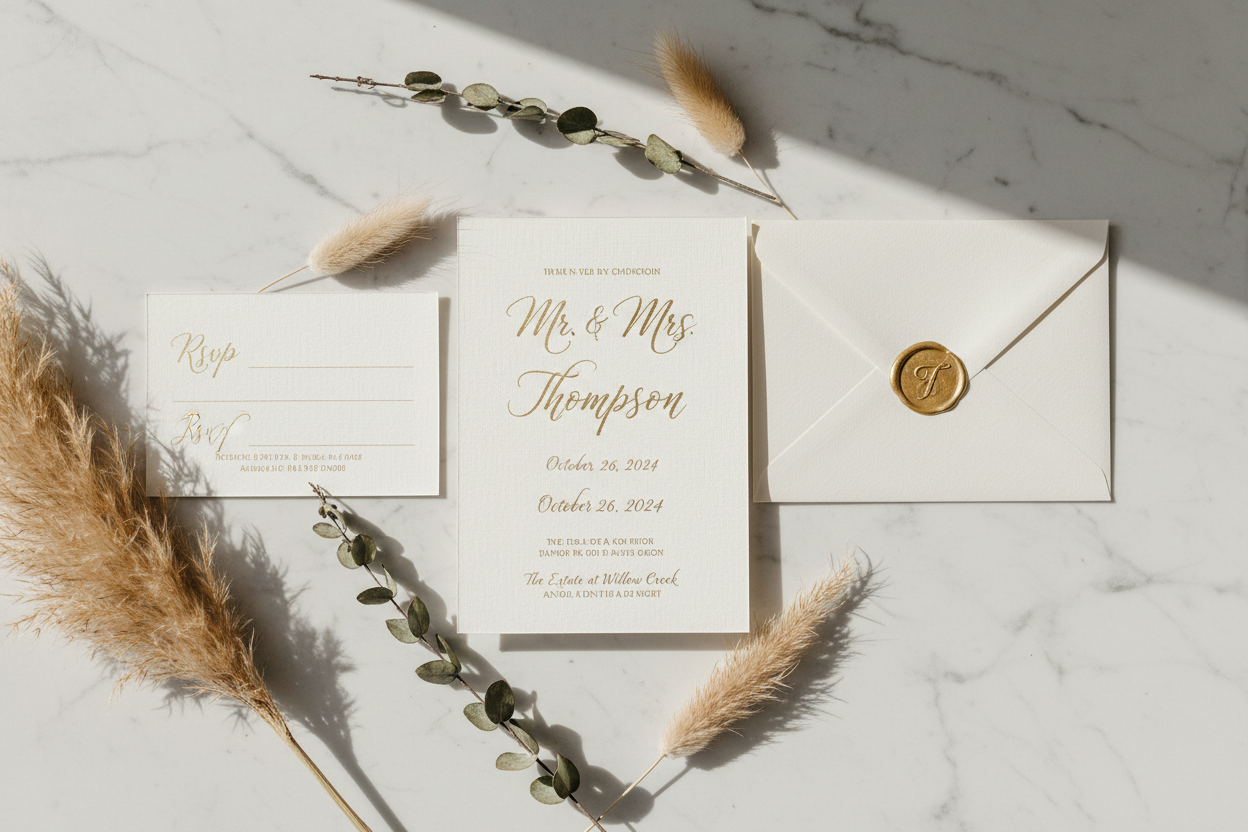 Neutral Wedding Invitations
