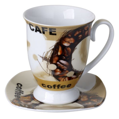 Taza de café de porcelana original Cucina Italiana #R10116 