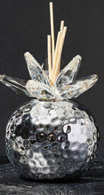 Load image into Gallery viewer, Debora Carlucci Silver Hammered Finish Reed Diffuser w Crystal Lotus and Scent # 33131S
