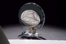 Carica l&#39;immagine nel visualizzatore di Gallery, Fedi nuziali italiane in argento 925 con rosa di Murano #DC121
