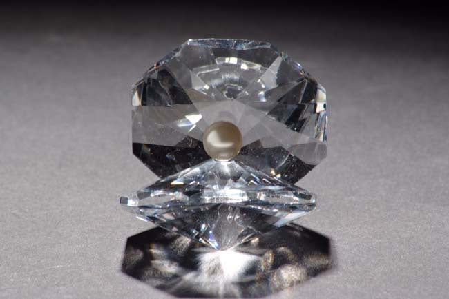 Guscio di cristallo italiano con perla # 12888 