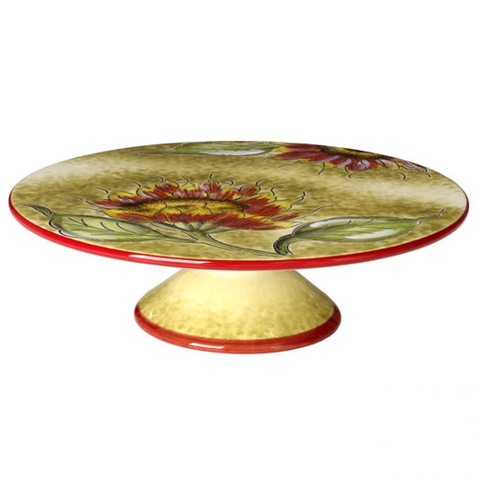 Plato para pastel con decoración de girasol italiano Cucina #1449/514