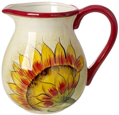 Cucina Italiana Ceramic Sunflower Design 3 Liter Wine/Water Jug #1657/514