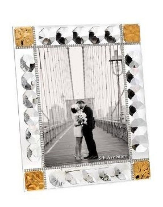 Italian 24% Crystal Picture Frame 18kt Gold Plated  #18134