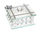 925 Argento Portagioie in cristallo d'argento italiano con cristallo Swarovski # 18143