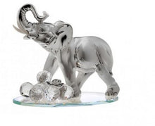 Load image into Gallery viewer, 925 Silver Argento Elephant Figurine w. Swarovski Crystal 18181
