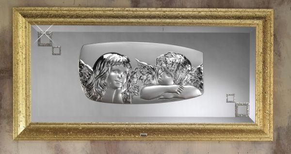 Italian Argento 925 Silver Guardian Angels Wall Frame AG20199