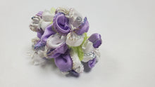 Load image into Gallery viewer, White and lilac color Flower w. rhinestone - 72pcs/bag Arf2061W/L
