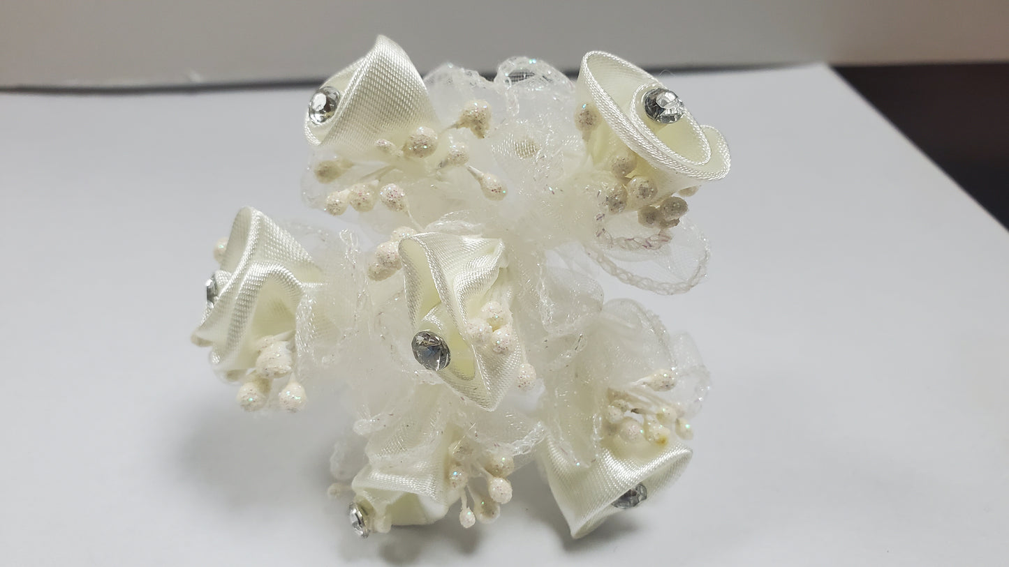 Flor de rosa w. Diamantes de imitación- 72 piezas/bolsa ARF1136