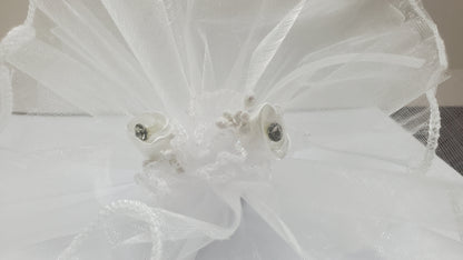 Flor de rosa w. Diamantes de imitación- 72 piezas/bolsa ARF1136