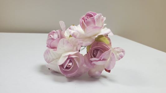 Fiore di carta - Marrone / Rosa - 72pz 61114B