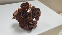 Load image into Gallery viewer, Paper  Flower - Brown / Pink  - 72pc 61114B
