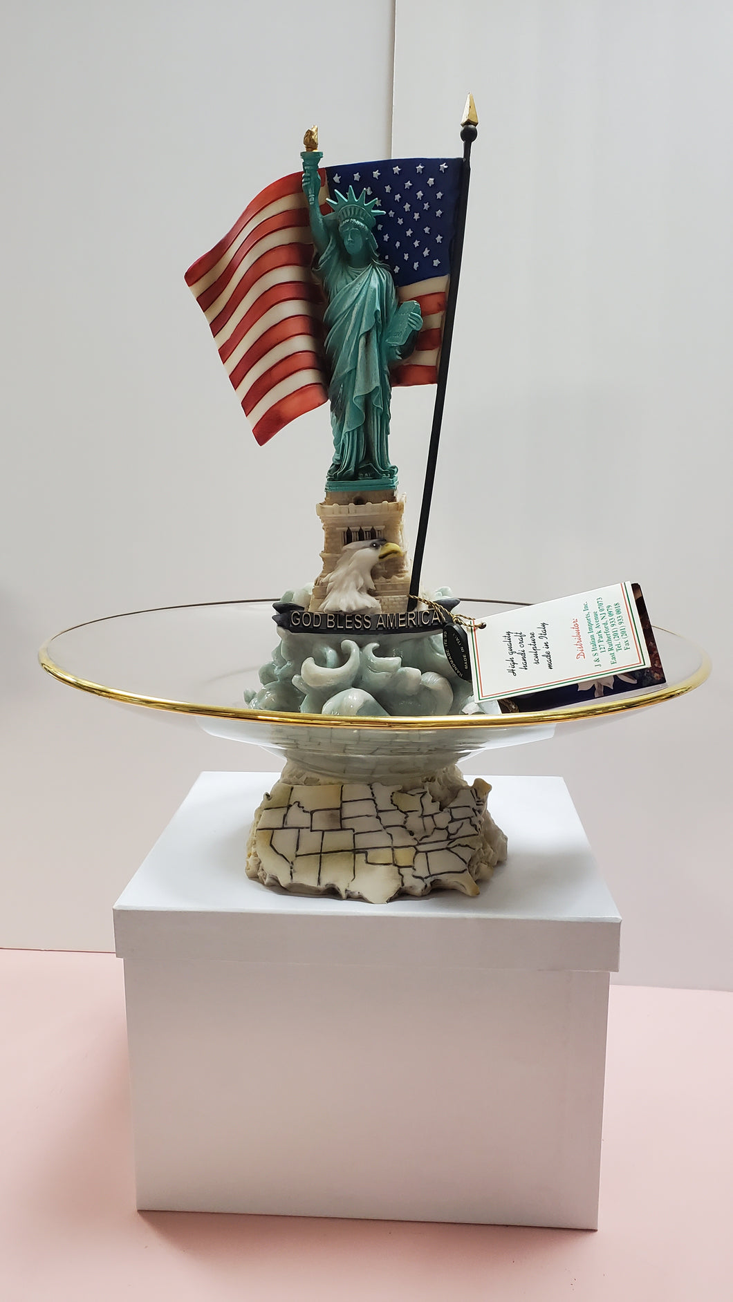 Cevik Collection Usa Centerpiece Plate w. Statue of Liberty Limited Edition