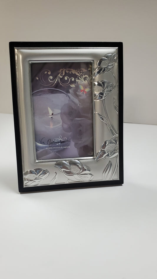 Cornice floreale in argento 925 con motivo a fiore di papavero in argento #919