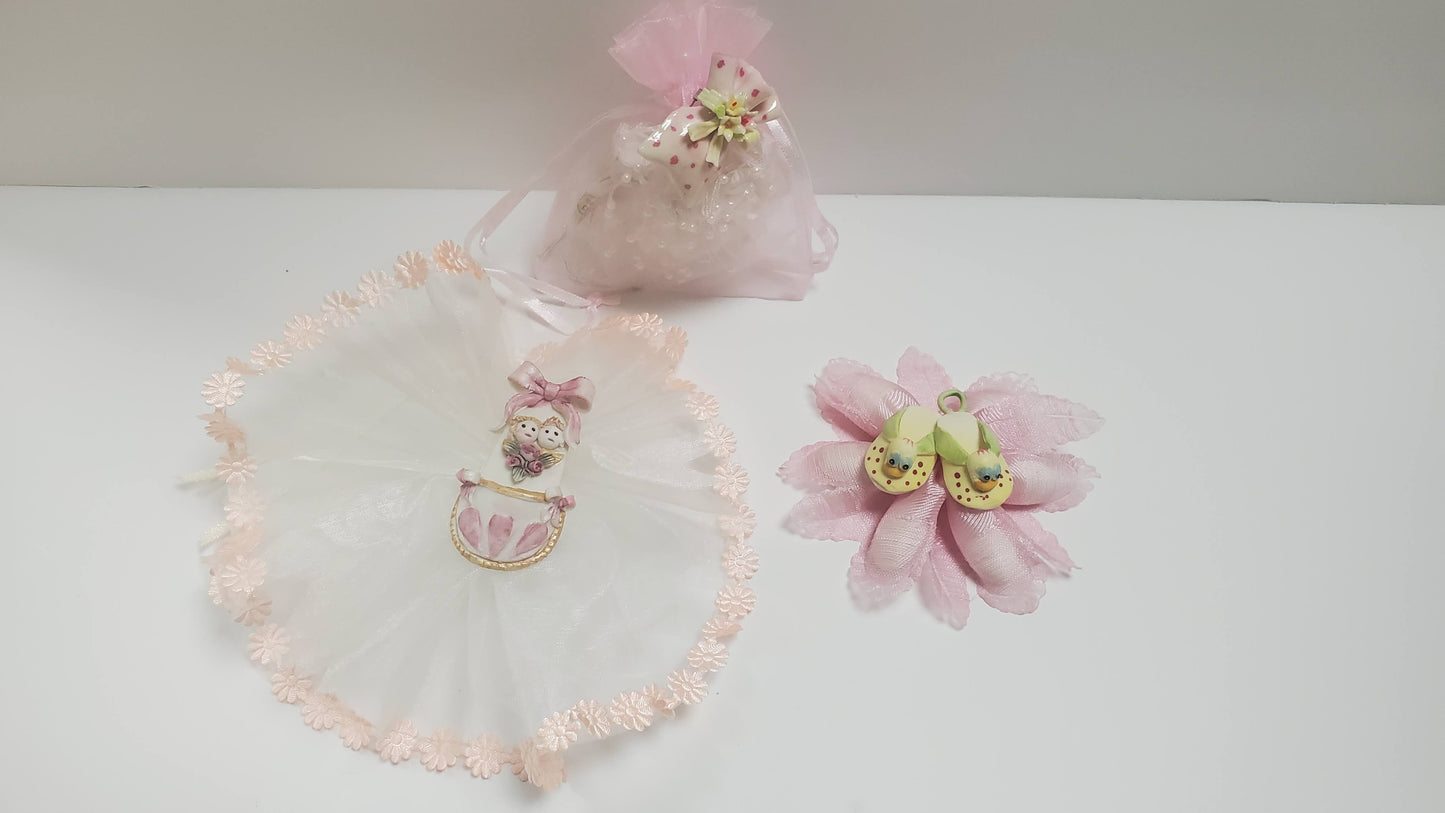 Porcelain Decorative Pins  #7D1380