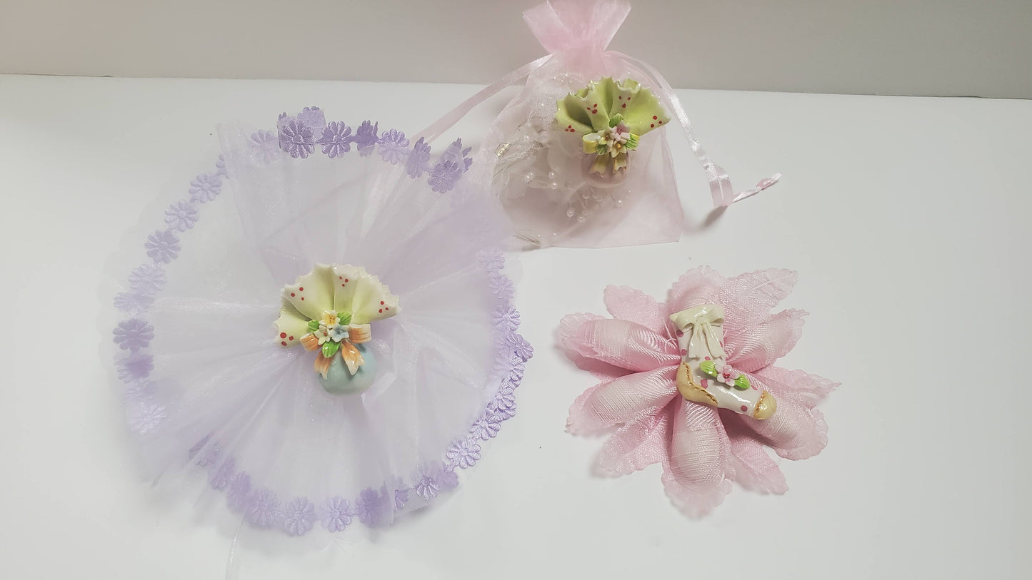 Porcelain Decorative Pins  #7D1380