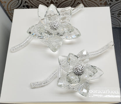 Debora Carlucci Medium Size Crystal Beaded Swarovski Flower with Stem #35661