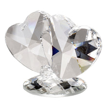 Load image into Gallery viewer, Italian Crystal Double Heart Figurine #2751

