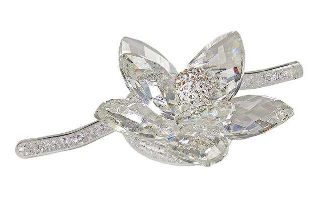 Debora Carlucci Large Crystal Beaded Swarovski Flower with Stem #35662