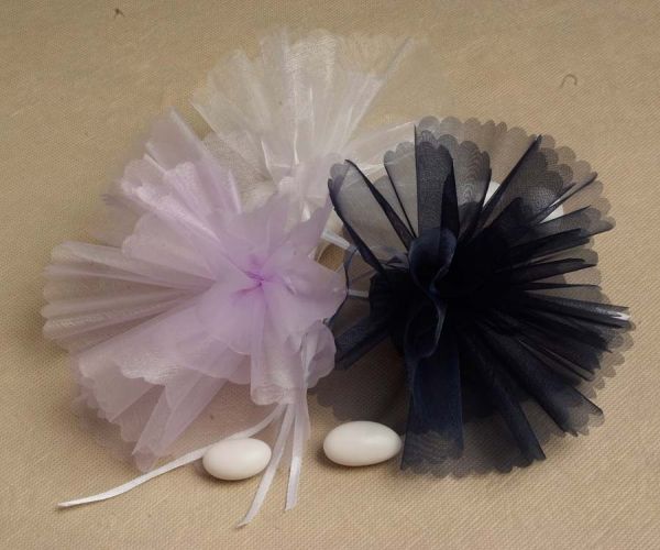 Assorted Colors Organza Scallop Netting 25pc/bag #61141