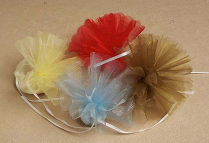 Assorted Colors Organza Scallop Netting 25pc/bag #61141