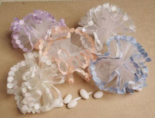Daisy Edge Tulle 25pc/bag #61153