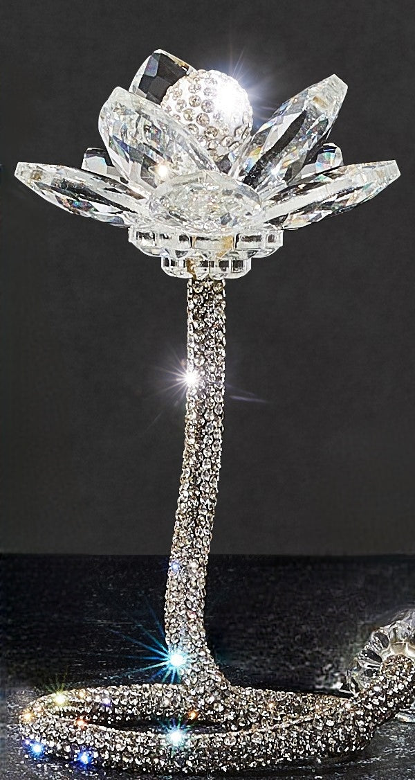 Debora Carlucci Crystal Beaded Swarovski Flower with Stem #6993