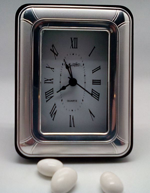 Orologio da tavolo in argento argento 925 italiano # 926WC
