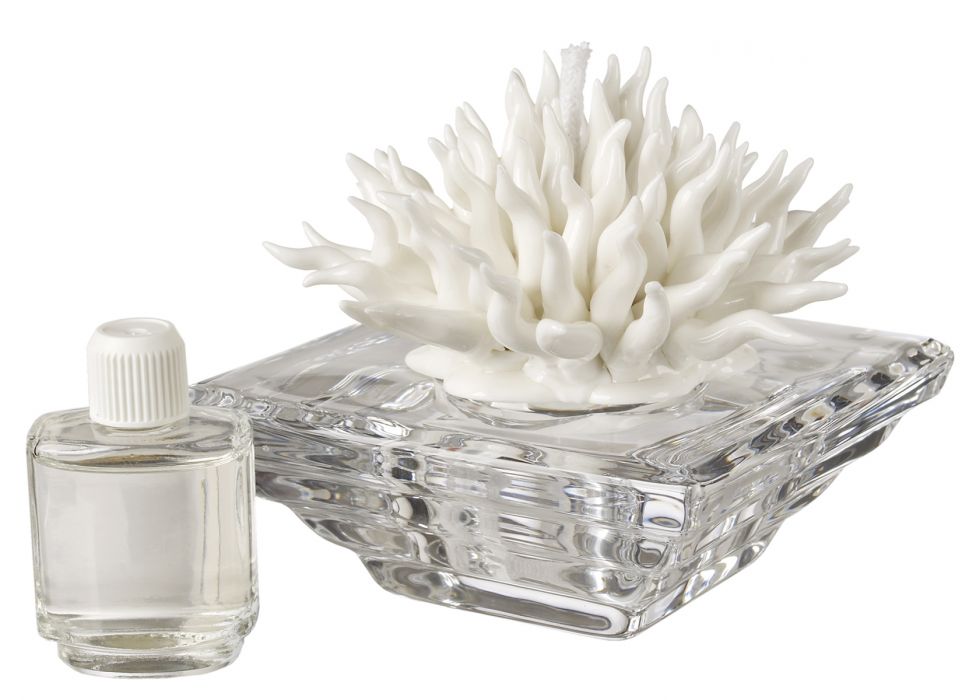 Difusor de aromaterapia con base de cristal de coral blanco Debora Carlucci con aroma #DC2684