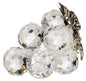 Italiano 24% Racimo de uva de cristal con tallo de plata #6190